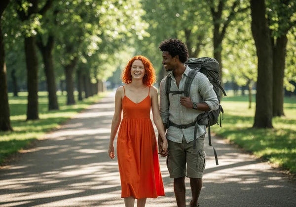 คู่รักที่แสดงภาษารักแบบสัมผัสทางกาย โดยการจับมือกัน