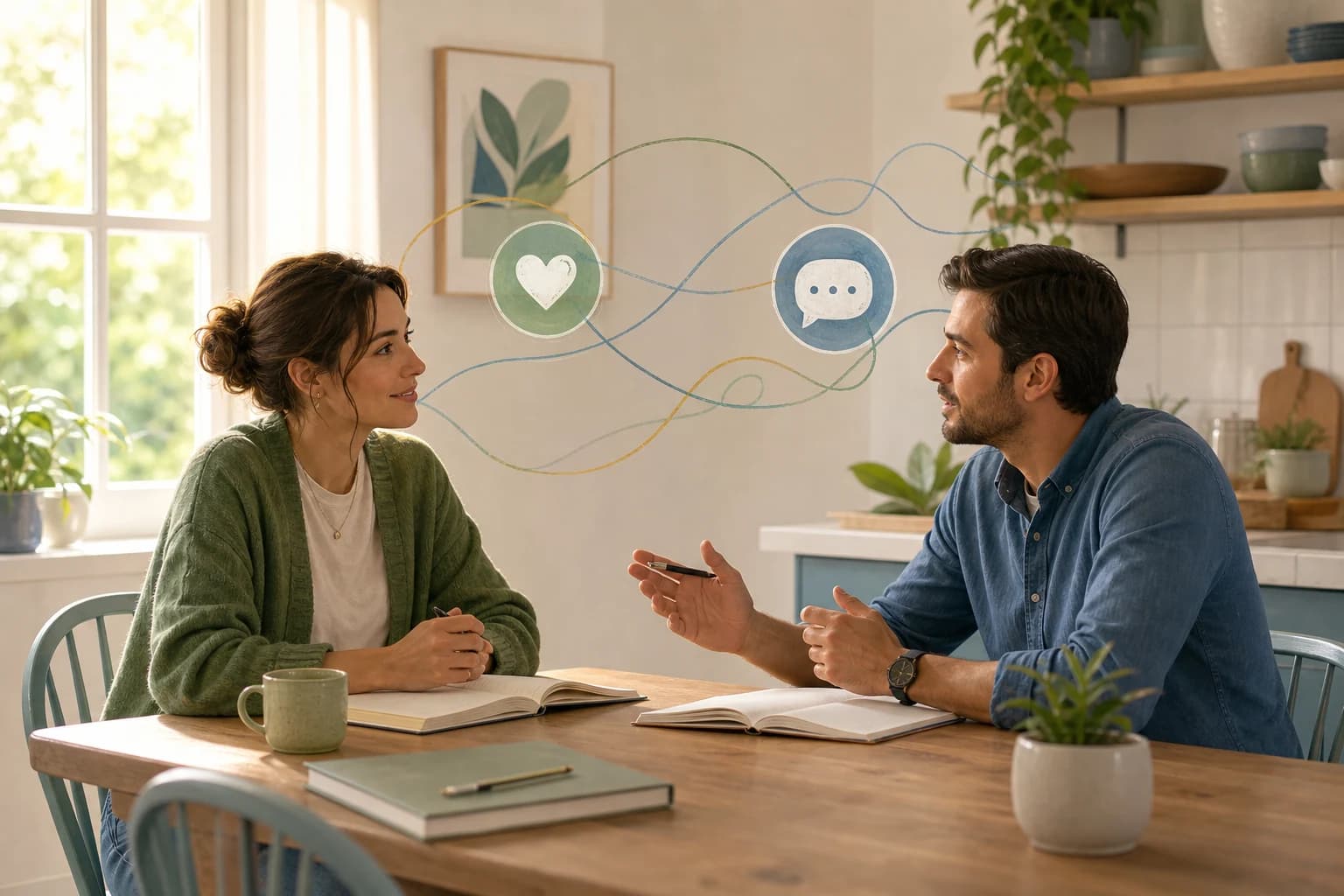 Couple discussing connection