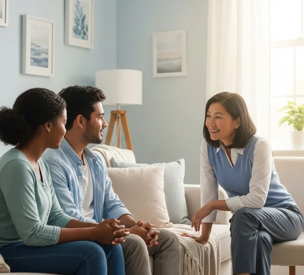 Supportive counseling session for a couple