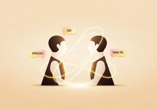 Mọi người kết nối qua giao tiếp bằng lời, ngôn ngữ tình yêu