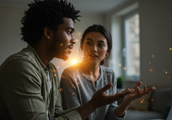 Couple showing empathy and active listening to sustain connection