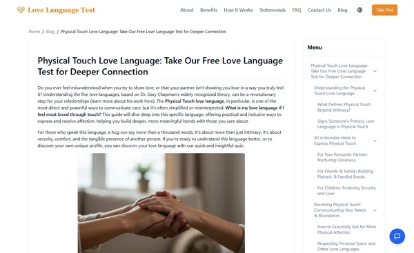 Physical Touch Love Language: Take Our Free Love Language Test for Deeper Connection