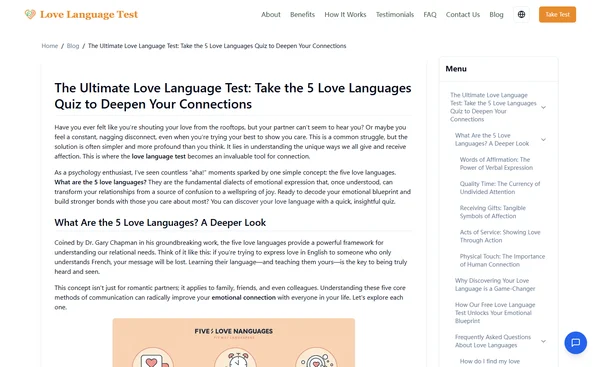 The Ultimate Love Language Test: Take the 5 Love Languages Quiz to Deepen Your Connections